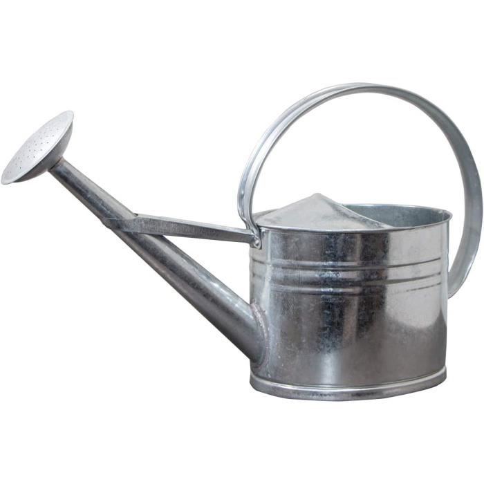 Arrosoir Décoratif Vintage Garden En Zinc Gris – 40 X 19 X 26 Cm, Idéal Comme Vase Ou Décoration