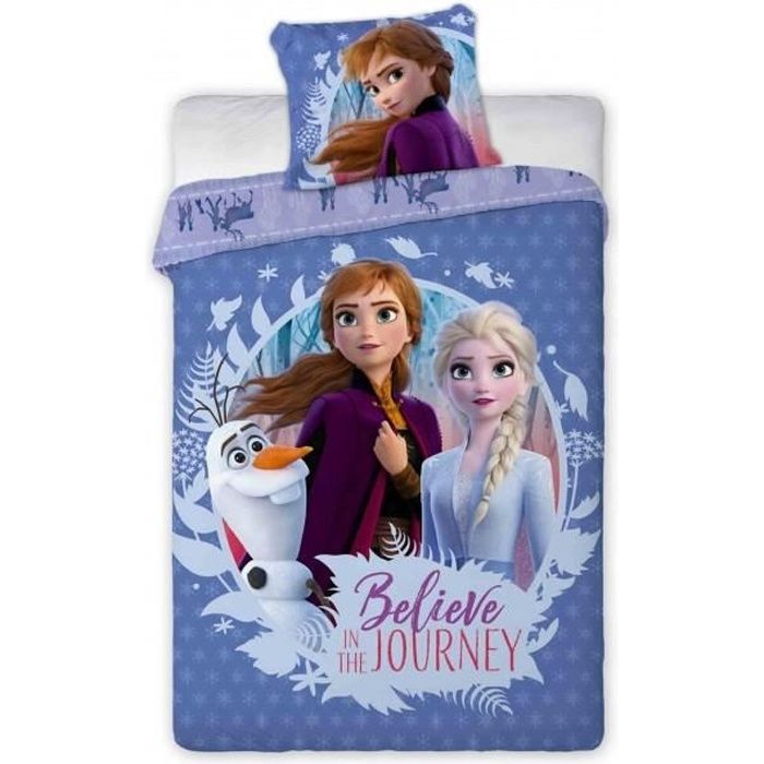 reine des neiges journey parure de lit bleu cdiscount maison