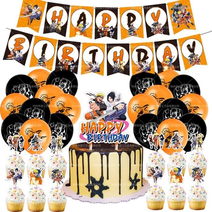 Ballons Uzumaki Naruto 1 Ensemble Banniere Joyeux Anniversaire Decorations De Gateau Cadeaux Pour Bebe Jouets Pour Enfants Cdiscount Maison