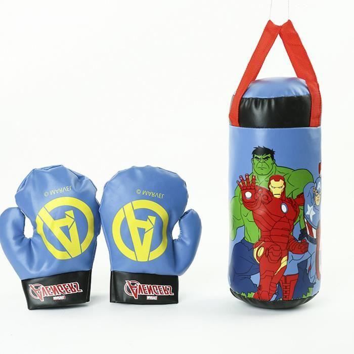 Gants de Boxe Enfant et Sac de Frappe Poire de Boxe Détail Personnage de dessin animé Jouet Ensemble Sport Boxe Punching Ball