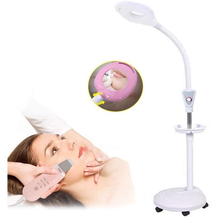 Lampe Loupe LED 5x Sur Pied Réglable - Idéale Esthéticiennes, Bijoutiers Et Maquillage