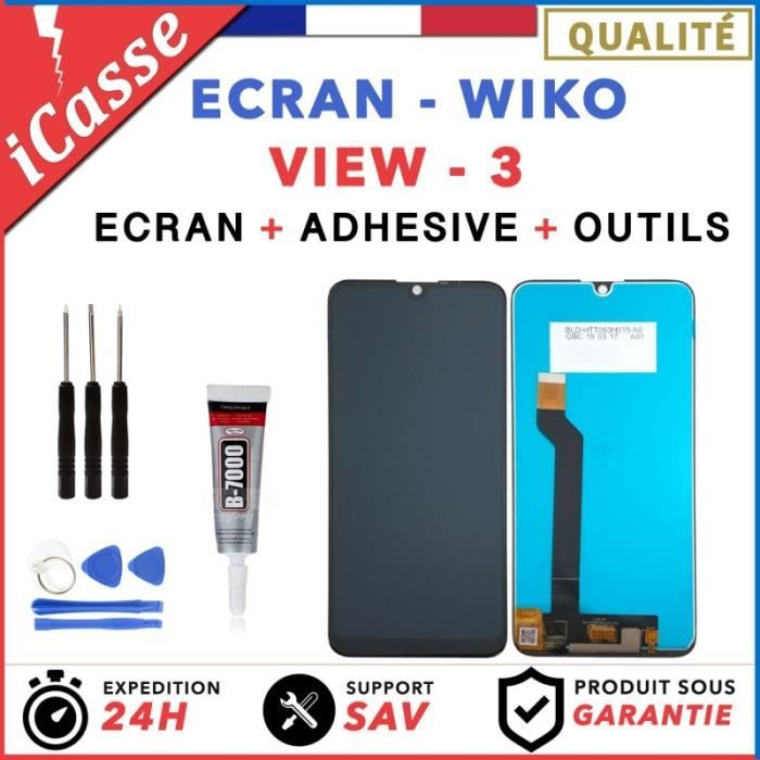 ECRAN LCD COMPLET VITRE TACTILE POUR WIKO VIEW 3 NOIR #A# 