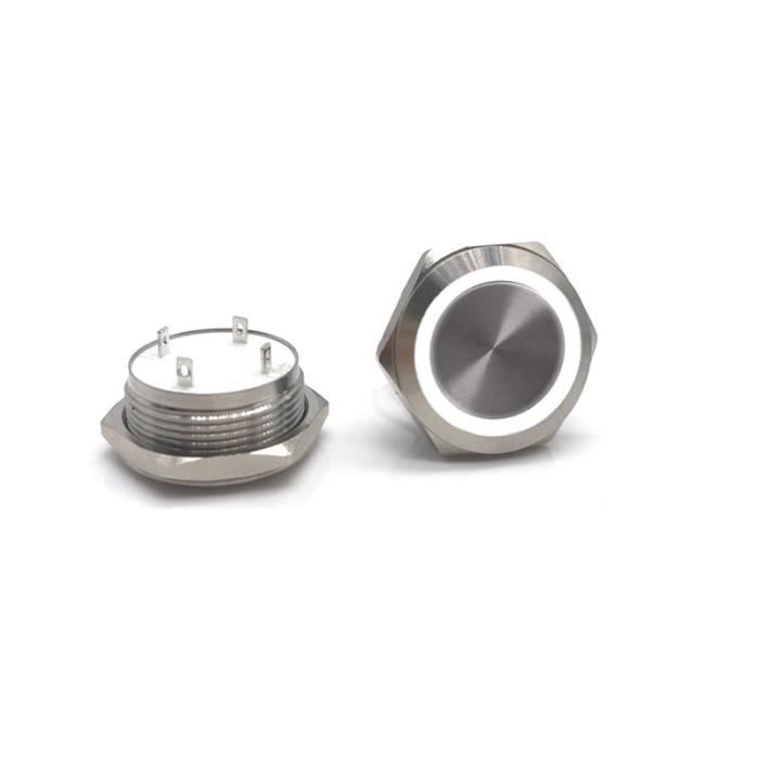 Wasserdichter 12V Drucktaster Aus Messing, 16 Mm, Moment-Kontakt, Für Horn & Start