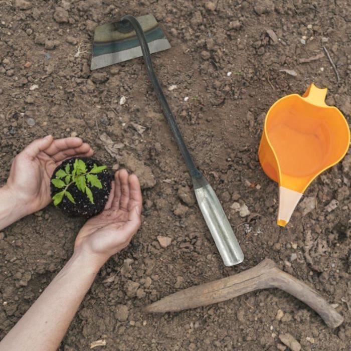 Binette Creuse En Acier Inoxydable Pour Jardin | Désherbage, Ameublissement Sol | 32 Cm, Design Creux Pour Terre Facile | Outil Jardinage Manuel Robuste