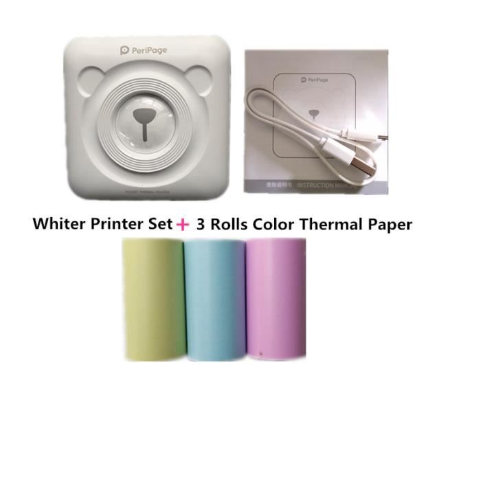 PeriPage A40 Imprimante Thermique Portable A4 - Bluetooth Blanc - Neuve