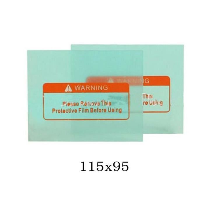 Lot De 5 Films De Protection Pour Casque De Soudage - 115 X 95 Mm - PC Haute Transparence, Anti-éclaboussures - Consommable Remplacement Mensuel - 9
