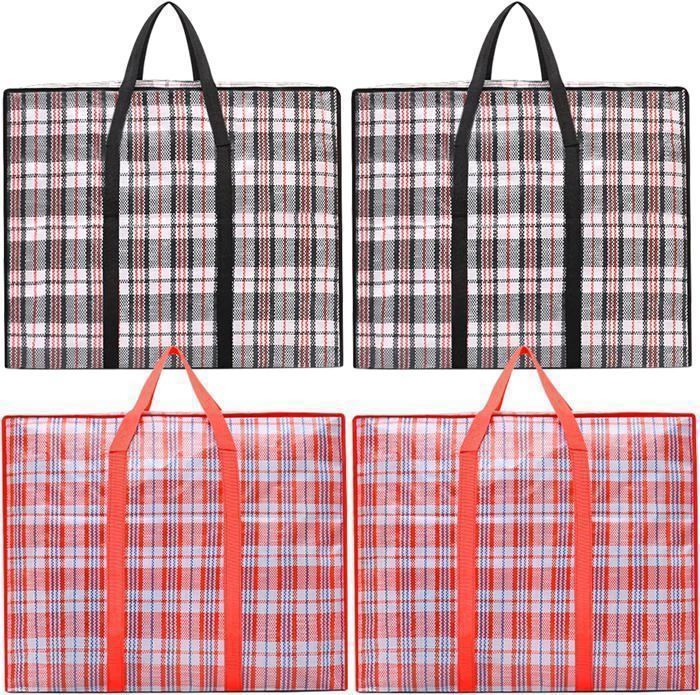 Lot de 4 Sacs de D m nagement Grand R utilisable avec Fermeture
