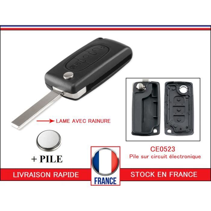 Coque plip clé boitier 3 bouton Citroen C4 C5 C4 Picasso Peugeot