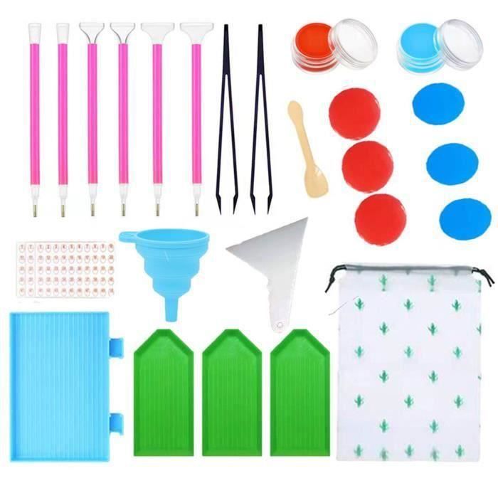 Lot De 30 Pinceaux Pour Peinture Diamant – Nettoyage Et Art – Plastique