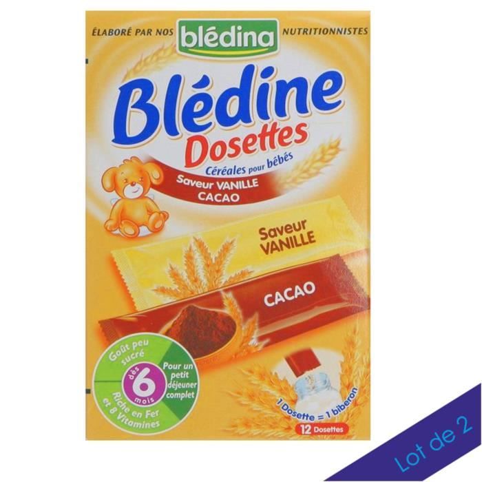Bledina Bledine Dosette Saveur Cacao Et Vanille 12x G Des 6 Mois Lot De 2 Achat Vente Cereales Bebe Bledina Bledine Dosette Saveur Cacao Et Vanille