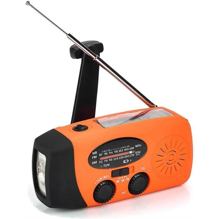 Radio Dynamo ZWOOS 4000 MAh - AM/FM/WB + Solaire + Manivelle - Radio Survivaliste Pour Outdoor
