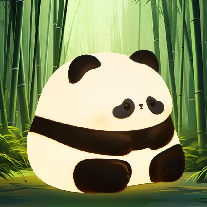 Panda LED Veilleuse Mignon Silicone Veilleuse USB Rechargeable Tactile Lampe De Nuit Chambre Synchronisation Lampe Décoration Cadeau Pour Enfants