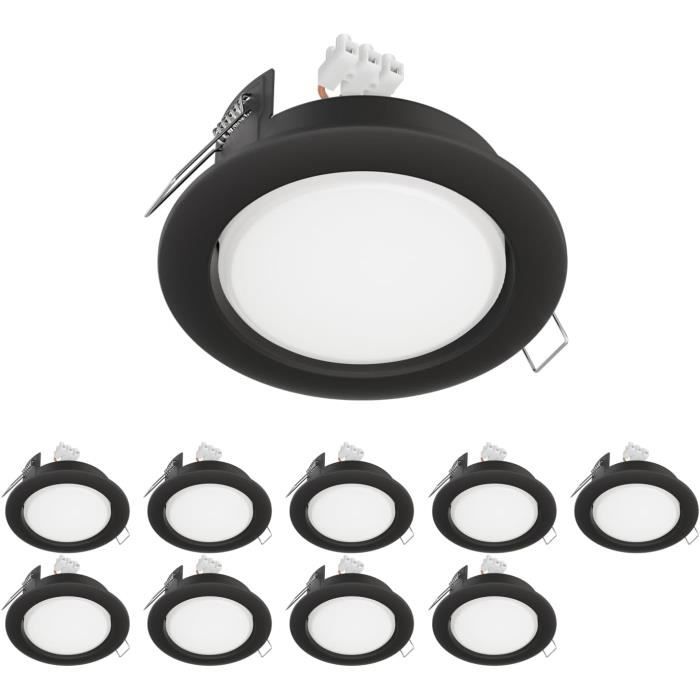 4X Gx53 Douille De Lampe Inel Chromé Mat Rond 90Mm Incl. Lampe Led 6