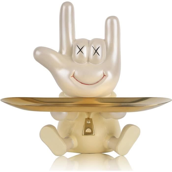 fr Sculpture de rangement ours géométrique, porte-clés en résine, Figurine pour