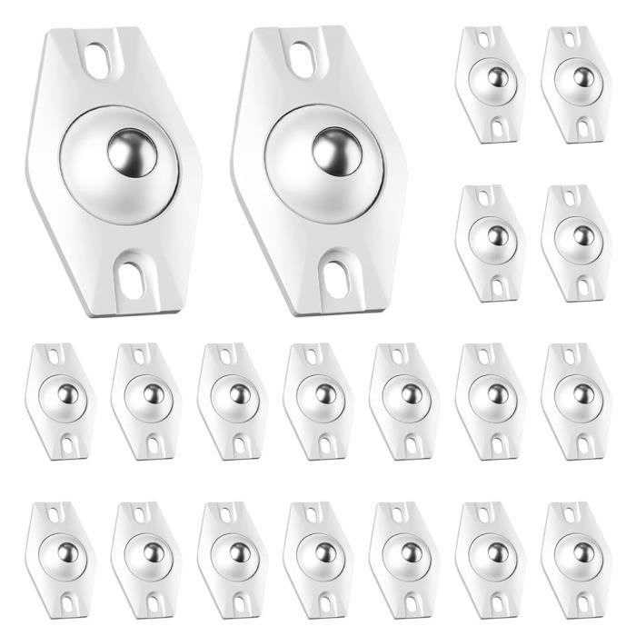 Lot De 20 Petites Roulettes Plates À 360° Pour Meubles[n1117] - Bricolage