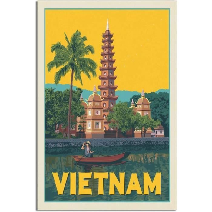 California Coast Affiche De Voyage Vintage Poster Moderne Sur Toile Pour Chambre à Coucher