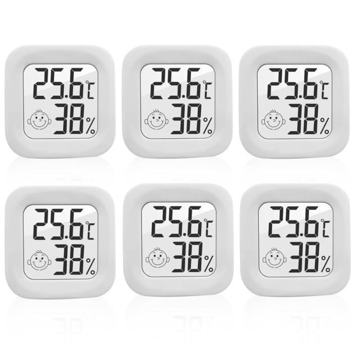 Lot De 12 Thermomètres-hygromètres WIYETY - Mini LCD Pour Maison, Bureau, Serre