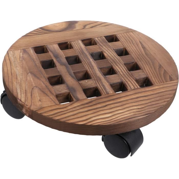 Plateau à Roulettes Pour Pots De Fleurs - Carré (Intérieur 27 Cm) - Facilite Le Déplacement Des Plantes - Extérieur/Intérieur