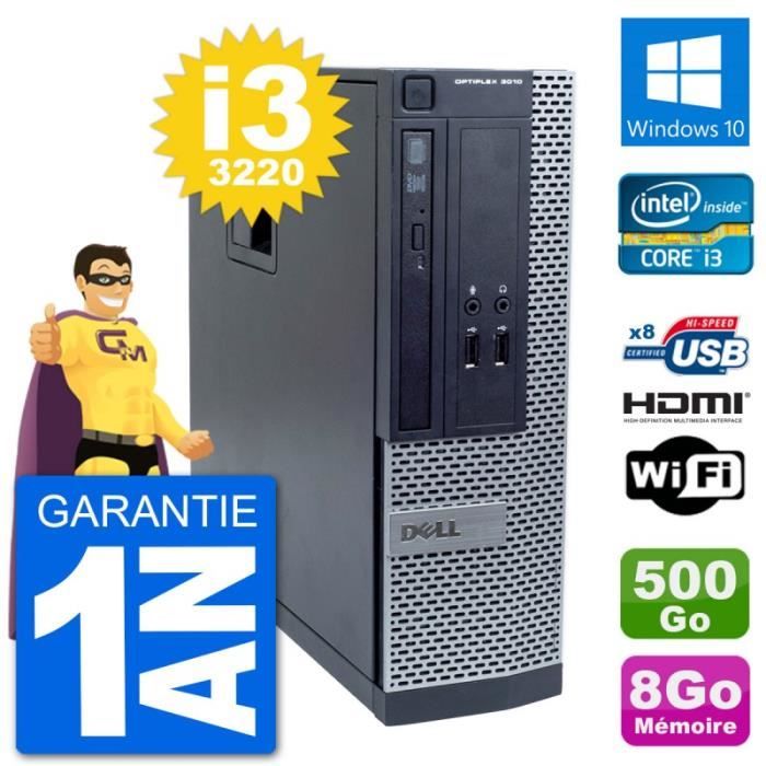 PC Dell OptiPlex 3010 SFF i3-3220 RAM 8Go Disque Dur 500Go HDMI Windows 10 Wifi Reconditionné - Dell reconditionné disponible sur Cdiscount Seconde Vie