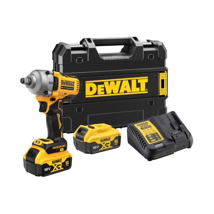 Boulonneuse à chocs 12' compacte XR 18V 5.0Ah li ion brushless DEWALT Jonc de sécurité DCF891P2T QW - vue 2