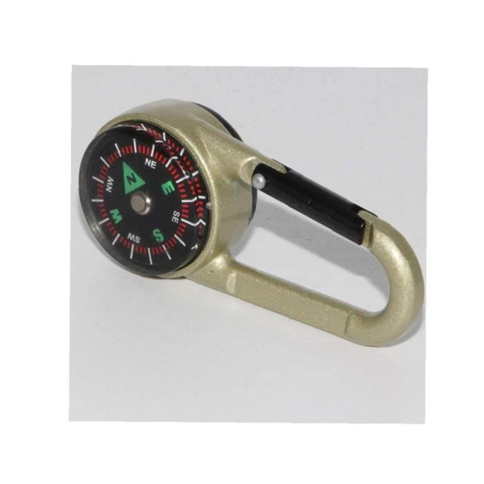 Boussole Mousqueton + Boussole + Thermomètre Multifonction Portable