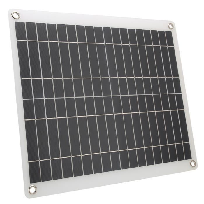 Panneau Solaire 5W 12V Polycristallin - Port DC 5521, Câble 3m, Pour Lampes Jardin, Caméras