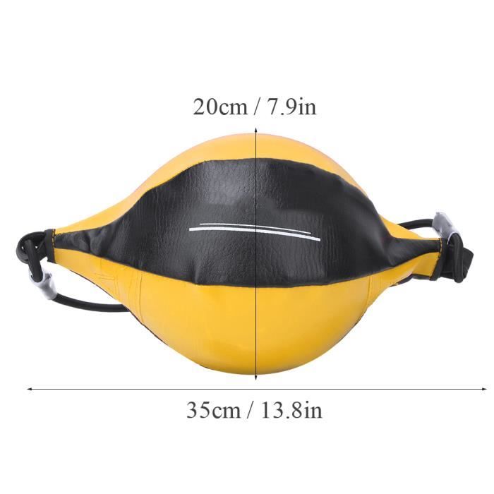 Farabi Sports - Ballon De Vitesse Double Extrémité En Cuir - Sac De Frappe Boxe/MMA - Entraînement Réflexes Et Endurance