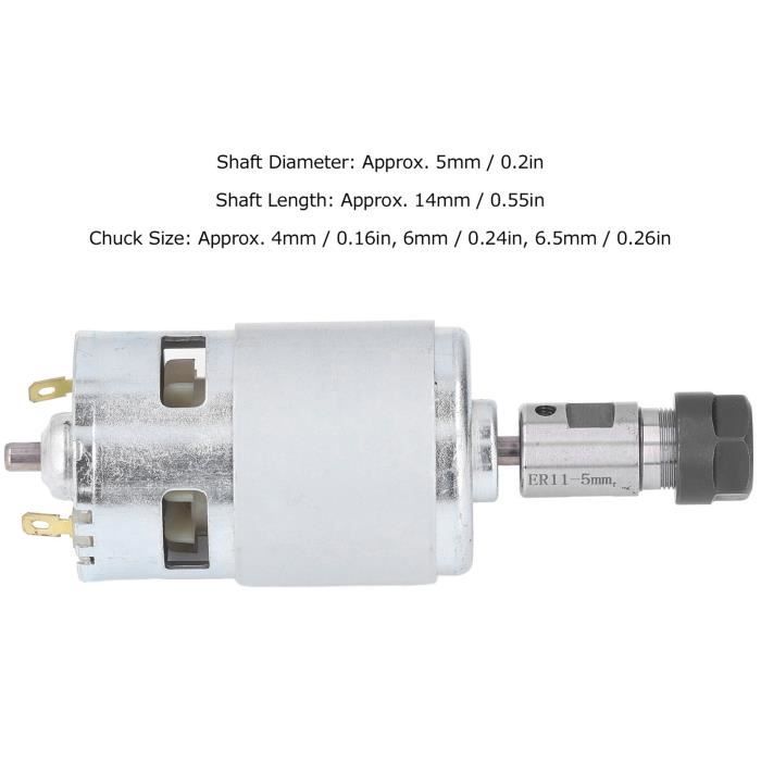 Moteur 555 DC 12-36V EsportsMJJ - Mini Perceuse à Mandrin Pour Modélisme