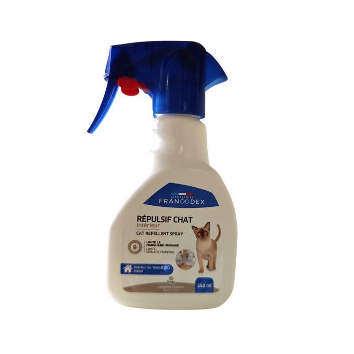 Répulsif dintérieur pour chat en spray contre griffades et marquage 250 ml - Francodex - Francodex Répulsif dintérieur pour chat en spray contre griffades et marquage 250 ml - Francodex - Francodex