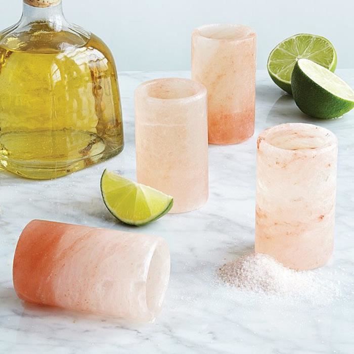 Lot De 8 Verres à Tequila Calibre 12 - Rouge Et Doré, 9,2 Cm De Haut - Pour Fêtes Et Cadeaux Originaux