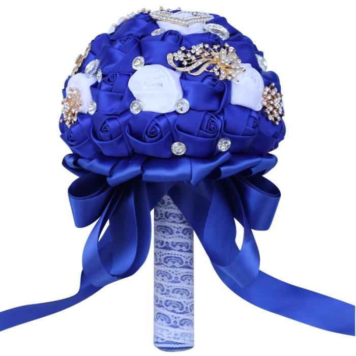 mariage - Royaume-Uni vendeur 12 x ruban bleu rose & Strass/Perle embellissements