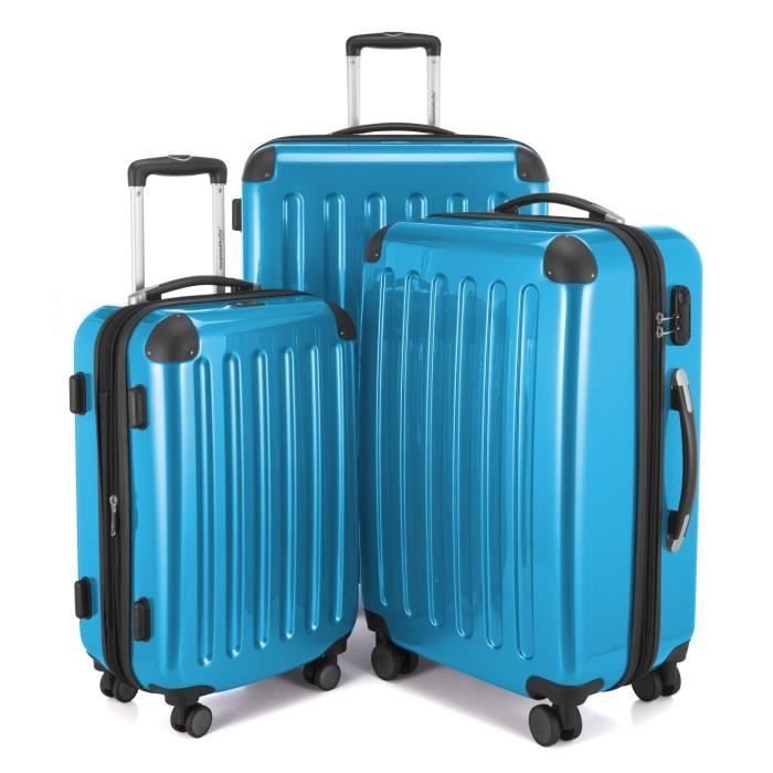 4 roues, S M /& L ,/ Blanc ABS extensible extra l/éger HAUPTSTADTKOFFER Bagages rigides Spree Set de 3 valises TSA