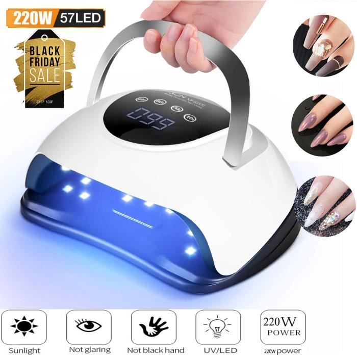 Lampe UV LED Lampe de séchage à lhuile gel 220W pour sèche-vernis à ongles