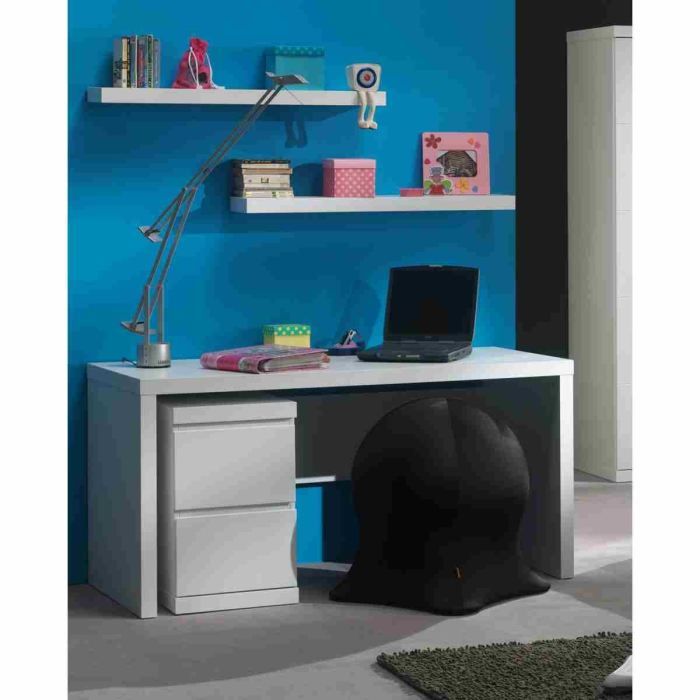 Vipack - Bureau décor Blanc - L 150 x P 75 x H 70 cm - LARA Vipack - Bureau décor Blanc - L 150 x P 75 x H 70 cm - LARA