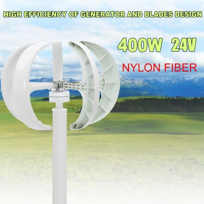 Éolienne 2000W 5 Pales – Générateur Hybride 12/24/48V Avec Contrôleur MPPT