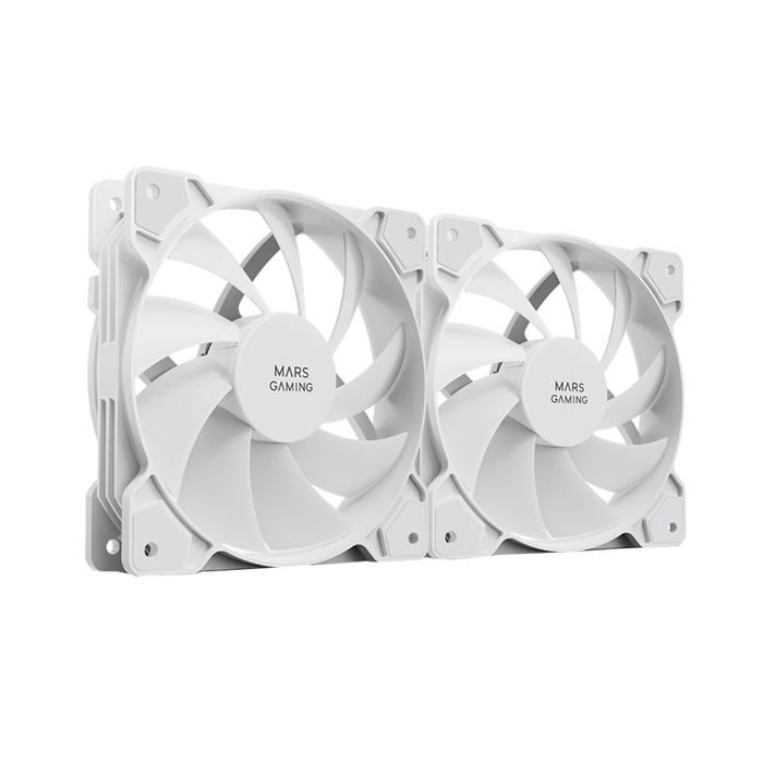 Mars Gaming MF-PWMX2W Boitier PC Ventilateur 12 cm Blanc - vue 2