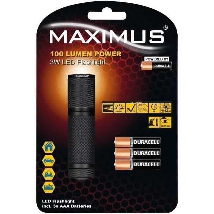 MAXIMUS Lampe torche gomme 3W 100lm