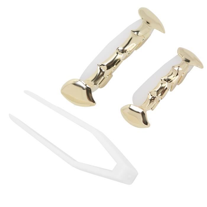 Set De 8 Dents Grillz Plaquées Cuivre 18 Carats – Style Hip-hop