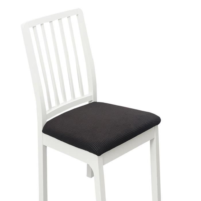Lot de 4 Housse de Chaise Extensible Housse pour Coussin de Chaise de Salle à Manger Spandex Amovible Lavable Stretch Coul 3