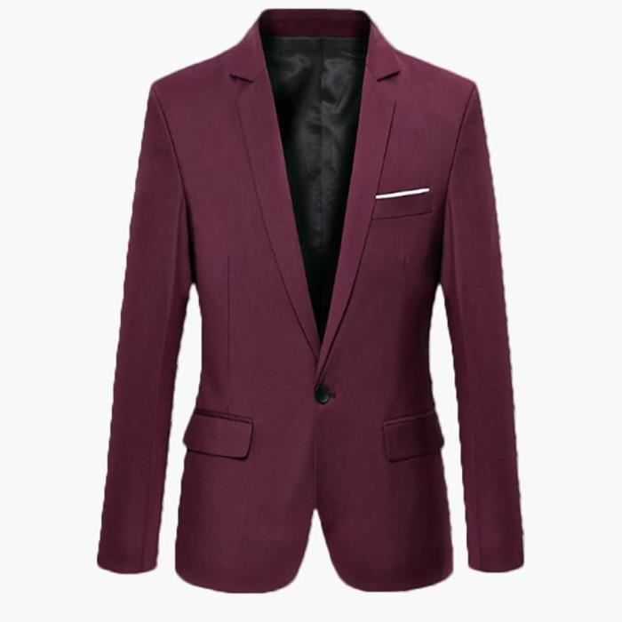 Veste de costume Homme Couleur Unie Veste droite complet veston veste ville costume de Casual vetements de printemps l ete
