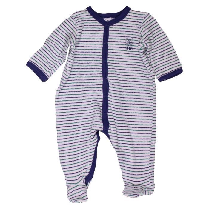 Pyjama 1 Piece Bebe Garcon Petit Bateau 6 Mois Blanc Hiver Vetement Bebe Blanc Cdiscount Pret A Porter