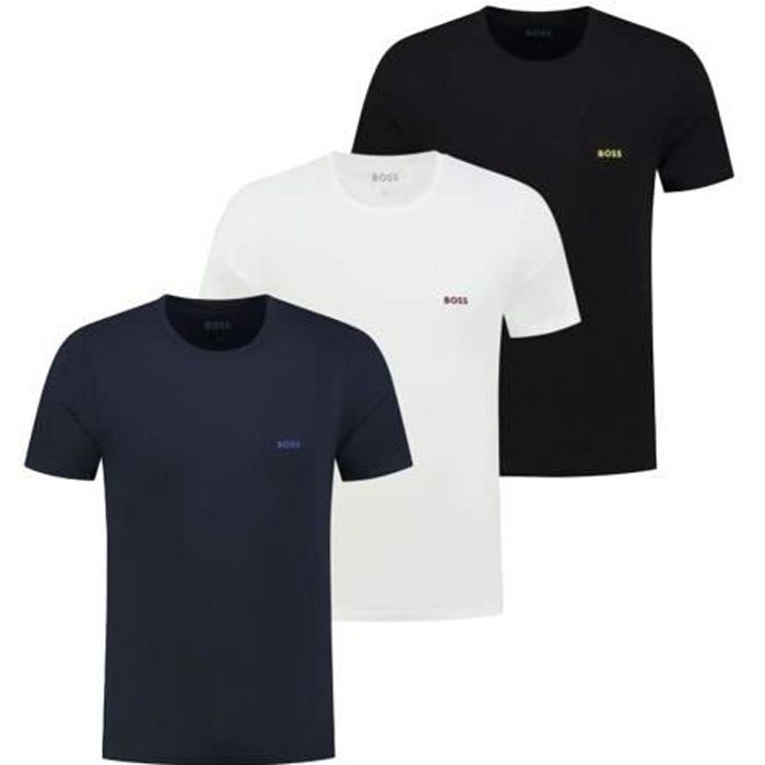 T shirt - Boss - Homme - pack x3 - Multicolor - Coton
