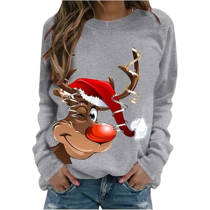 Pull De Noël Humoristique Pour Femme - Sweat Moche Rigolo, Motifs Festifs, Idéal En Famille Ou Entre Amis