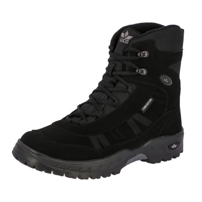 LICO Bottes dhiver Wildlife Noir - Montantes Synthétique & Nylon Membrane Comfortex Lacets LICO Bottes dhiver Wildlife Noir - Montantes Synthétique & Nylon Membrane Comfortex Lacets
