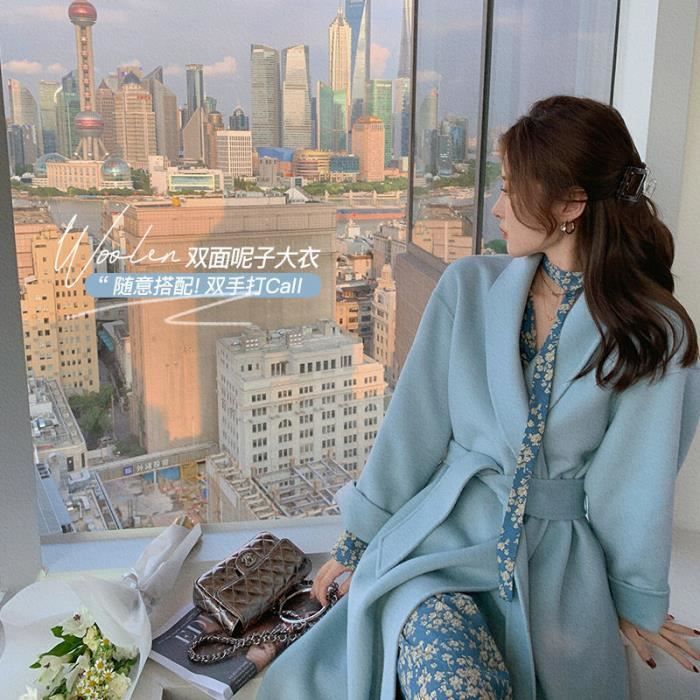 Manteau bleu ciel new arrivals femme
