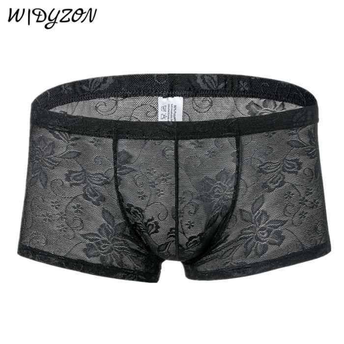 Caleçon Hommes Boxeur Dentelle Respirant Doux WIDYZON PJKYFD20201216B Blanc Homme