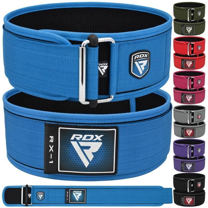 Ceinture de Musculation RDX Support Lombaire arriere Bleu