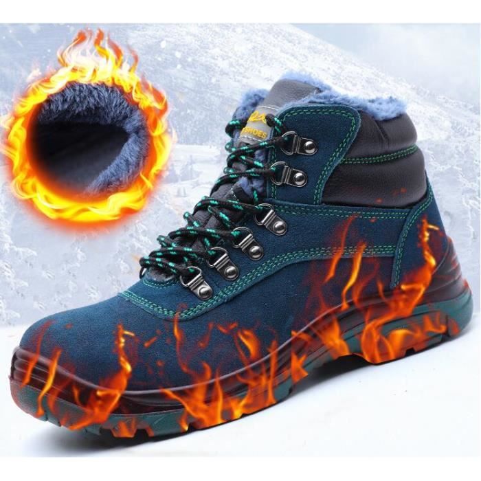 Chaussures de s curit hiver 36 46 grande pointure Bleu
