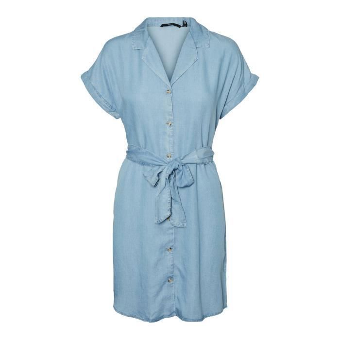 Robe femme Vero Moda Vmtara Ga bleu jean clair L Bleu jean