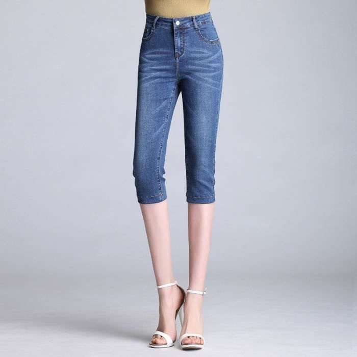 Pantacourt store jeans femme